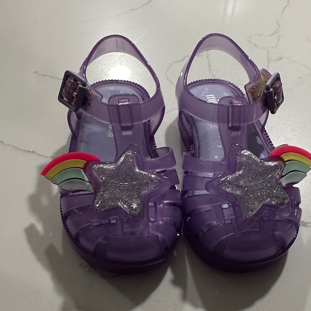 Mini Melissa purple jelly sandals